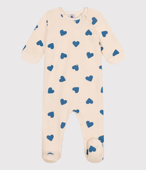 HEART PRINT FLEECE PAJAMAS