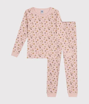 CHILDRENS SLIM FIT COTTON FLORAL PYJAMAS