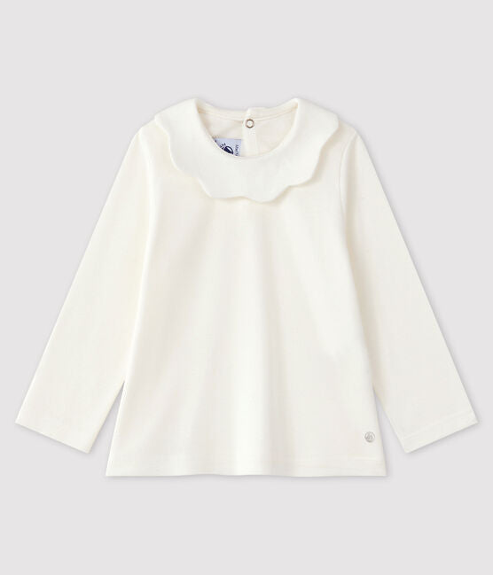 white tee shirt with collar