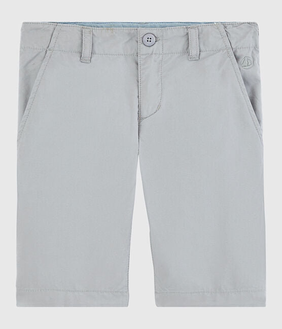 Gray cotton bermuda