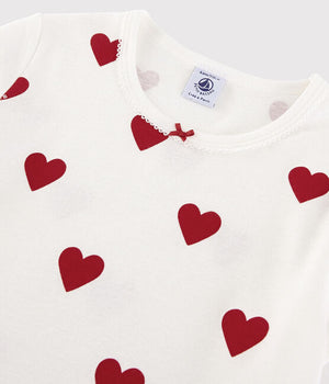 red hearts short sleeve nightgown