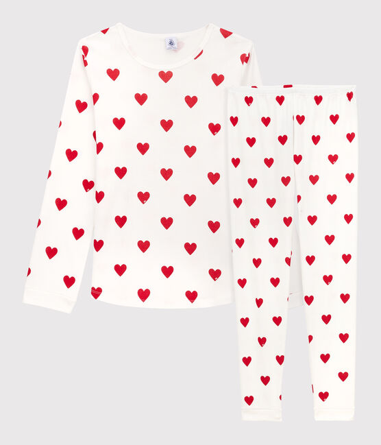 TEENS RED HEARTS COTTON PYJAMAS