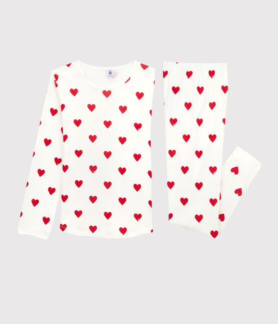 TEENS RED HEARTS COTTON PYJAMAS