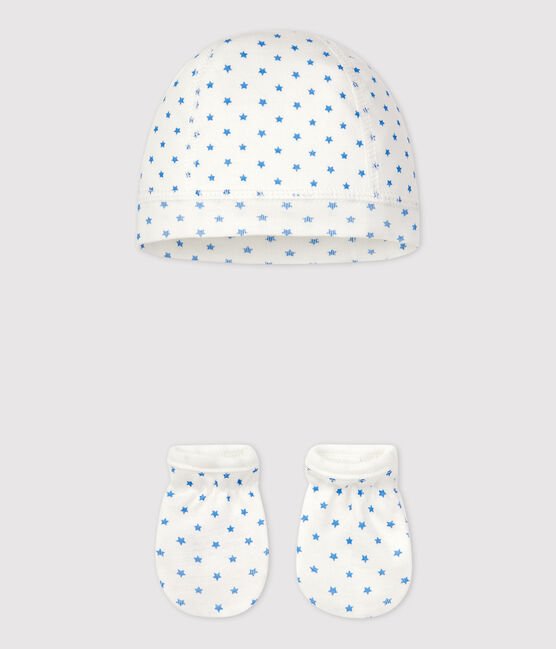 Hat and gloves set - blue stars