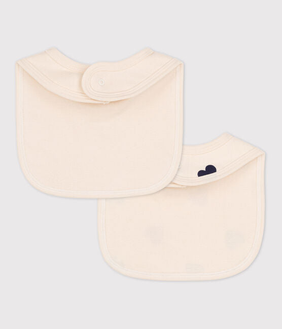 2 pack multicolor heart bibs