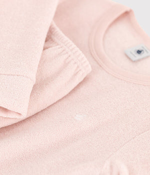 Pink terry pyjamas