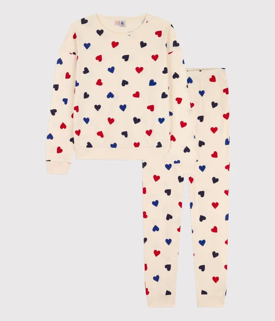 WOMENS MULTICOLOR HEARTS PYJAMA