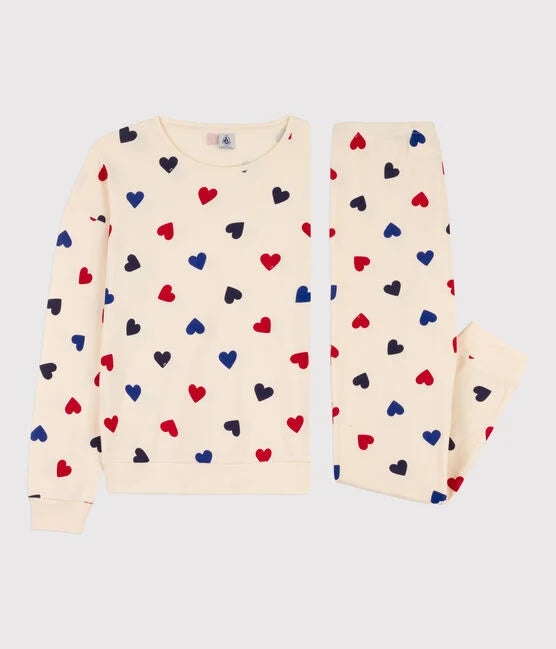 WOMENS MULTICOLOR HEARTS PYJAMA