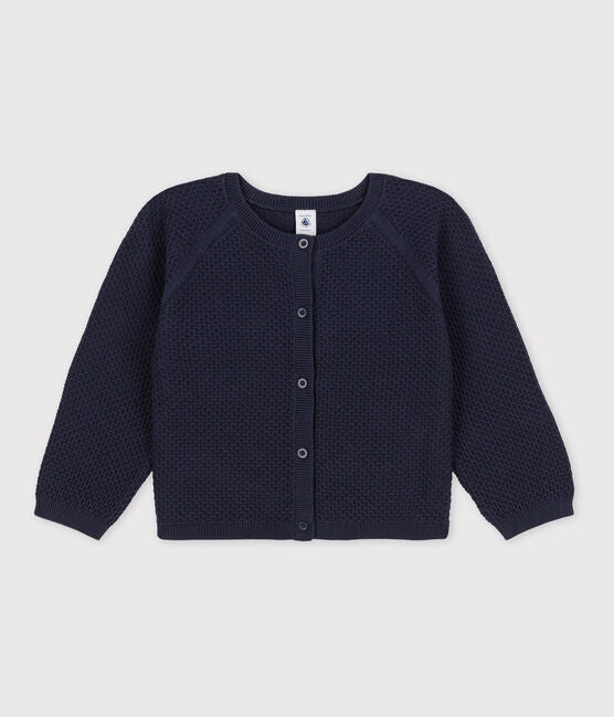 navy cotton cardigan