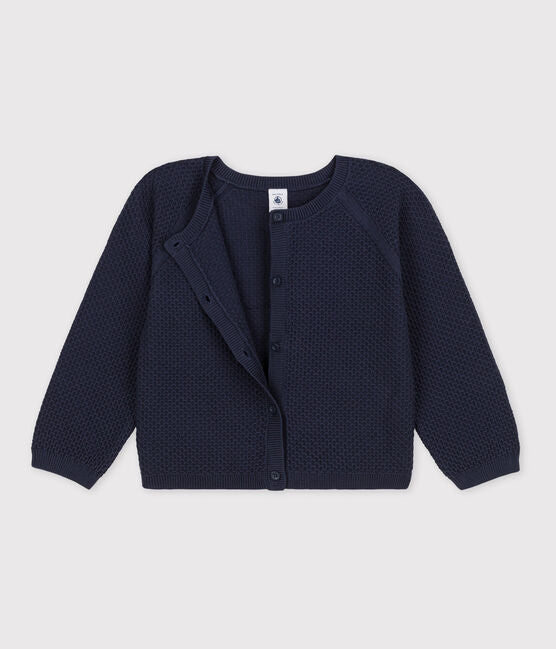 navy cotton cardigan