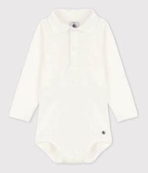 LONG SLEEVE BODYSUIT WITH POLO SHIRT COLLAR