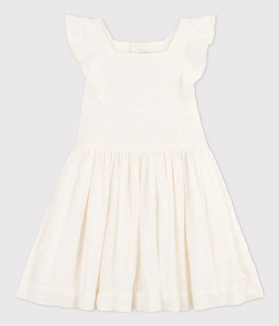 EYELET EMBROIDERY DRESS