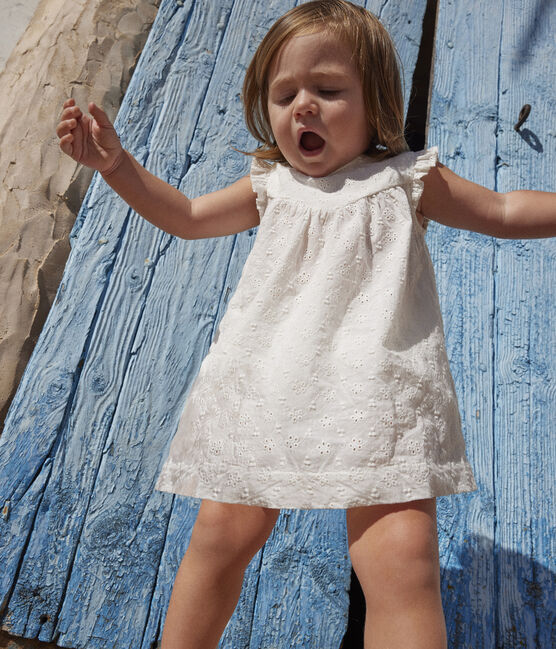 WHITE BRODERIE ANGLAISE DRESS WITH BLOOMERS
