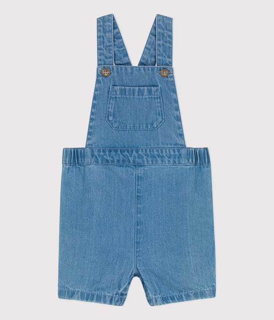 LIGHT DENIM DUNGAREE SHORTS
