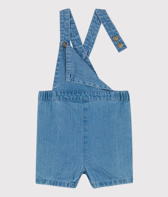 LIGHT DENIM DUNGAREE SHORTS