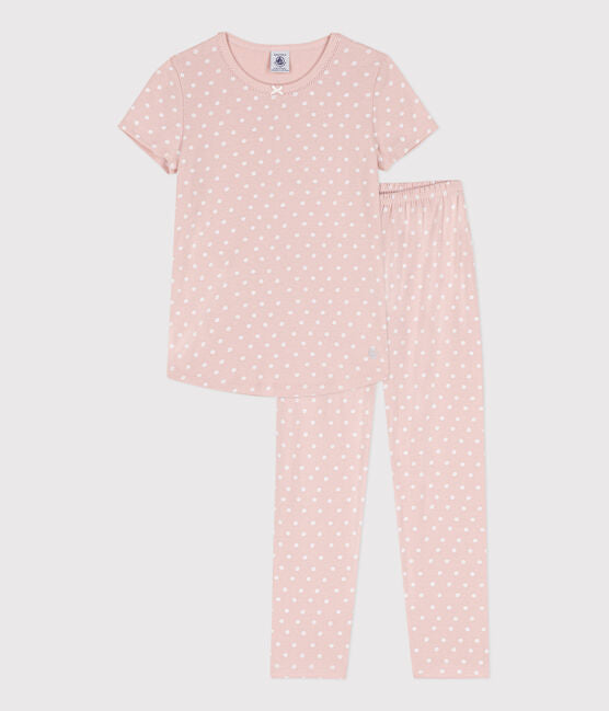 SHORT SLEEVE LONG PANTS DOTS PYJAMAS