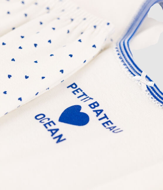 BLU AND WHITE LITTLE HEARTS PYJAMAS