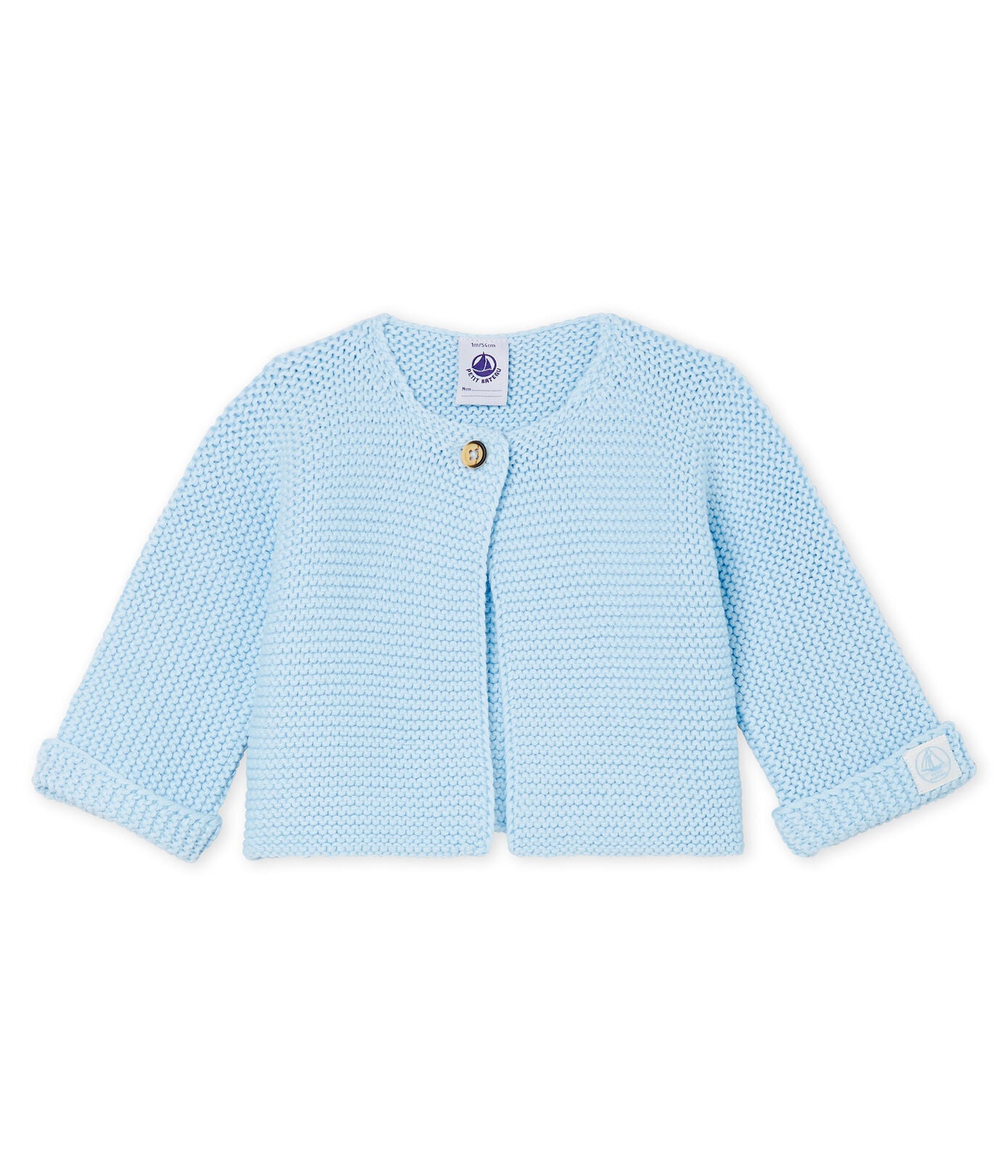 Cotton Knit Cardigan - Light Blue