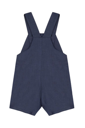 T&C NAVY LINEN DUNGAREES