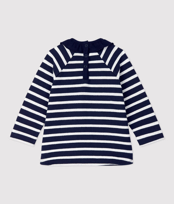 Striped tee shirt with collar