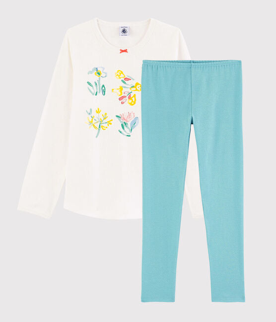 Girls springtime floral cotton pajamas