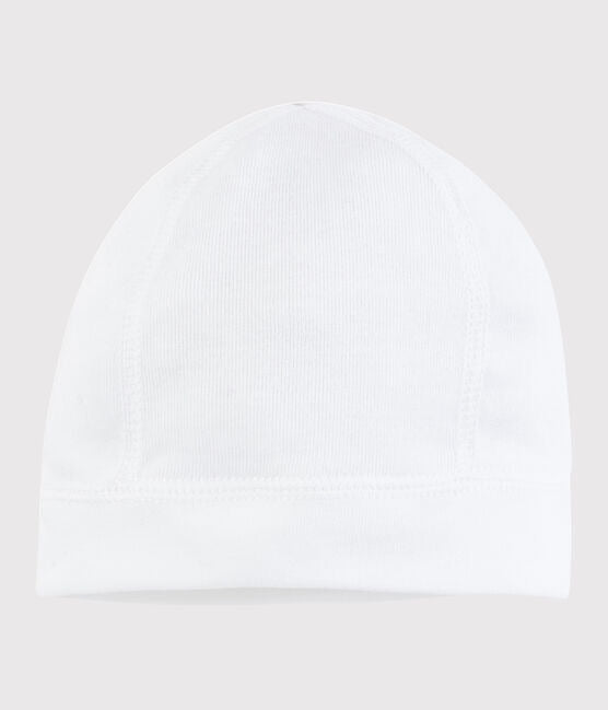 White cotton baby hat