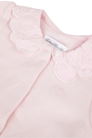 T&C pink with Peter Pan collar